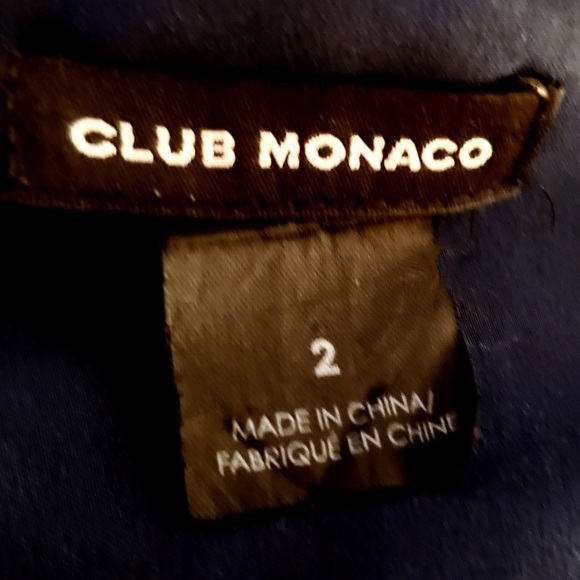 Club Monaco Diamond 3D Print Shift Midi Dress Dark Blue Black New - Picture 6 of 6